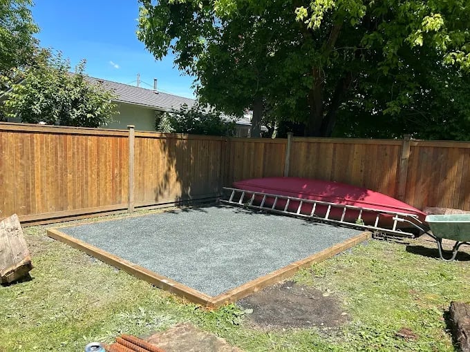Outdoor construction and backyard projects by our Chilliwack handyman with wooden fence and metal materials